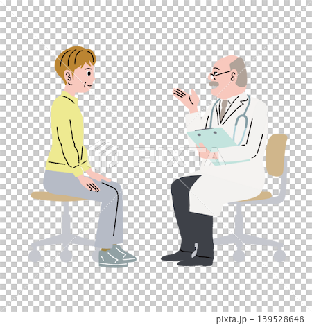 Male doctor and female patient 139528648