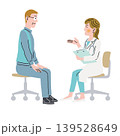 女性医師と男性患者 139528649