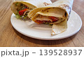 Close - up View Of Delicious Food On The Table. Rolls With Chicken And Vegetables. 139528937