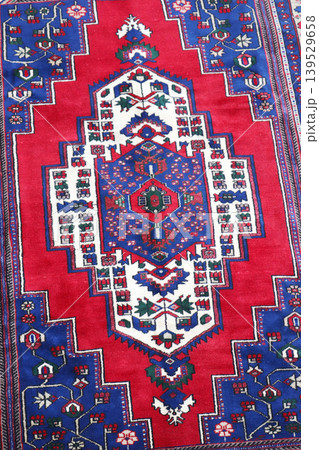 Hand woven antique Turkish carpet 139529658