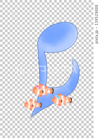 Musical note with clownfish Musical note with clownfish 139529888