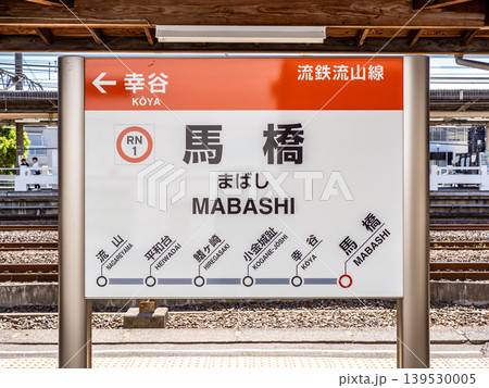 流鉄流山線「馬橋駅」の駅名標 流鉄流山線「馬橋駅」の駅名標 139530005
