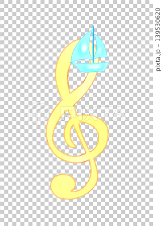 Musical notes with sailboats Musical notes with sailboats 139530620