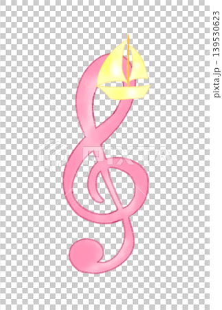 Musical notes with sailboats Musical notes with sailboats 139530623