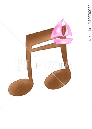 ヨットの付いた音符 139530632
