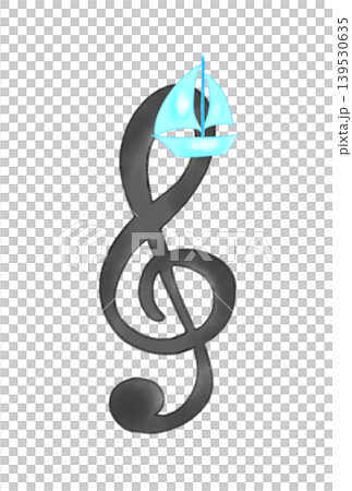 Musical notes with sailboats Musical notes with sailboats 139530635
