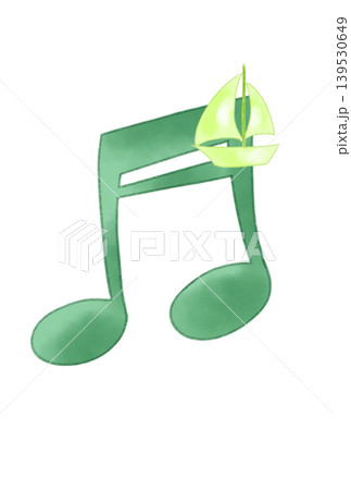 ヨットの付いた音符 139530649