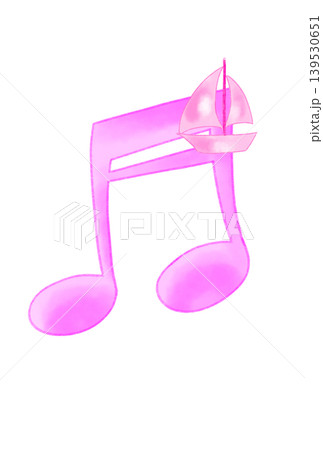 ヨットの付いた音符 139530651