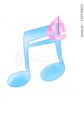 ヨットの付いた音符 ヨットの付いた音符 139530652