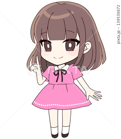 指を指す女の子　マンガ アニメ 139530872