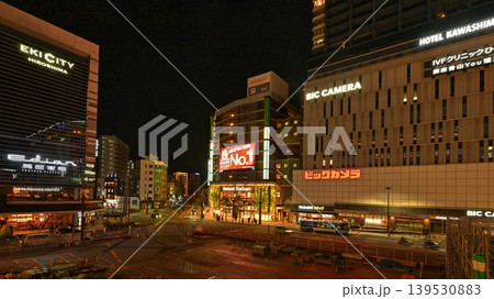 広島駅ミナモア前の夜景 広島駅ミナモア前の夜景 139530883