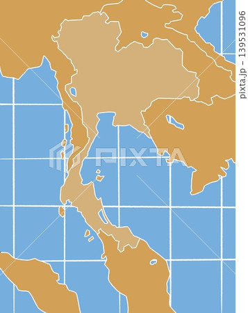 Thailand map design art land ocean land bridge Thailand map design art land ocean land bridge 139531096