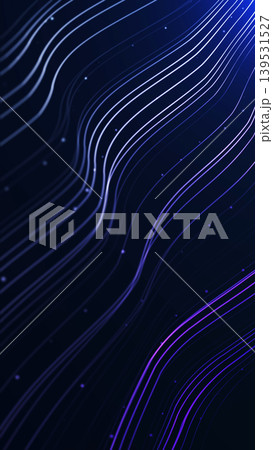 Vertical blue purple neon lines with glowing particles, abstract futuristic technology background with dark space and flowing light curves. Vertical blue purple neon lines with glowing particles, abstract futuristic technology background with dark space and flowing light curves. 139531527