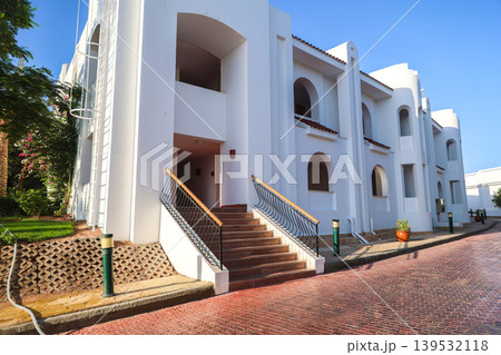 Two-story apartment building in Arabic style Two-story apartment building in Arabic style 139532118