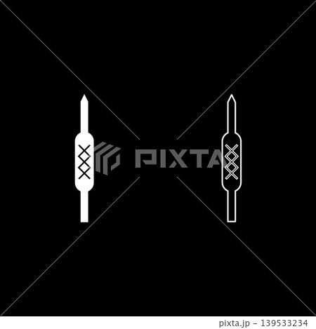 Kebab Kabab set icon white color vector illustration image solid fill outline contour line thin flat style Kebab Kabab set icon white color vector illustration image solid fill outline contour line thin flat style 139533234
