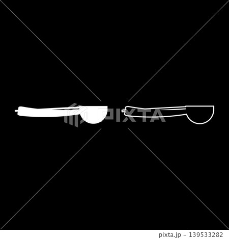 Ice cream scoop Mechanical scoop set icon white color vector illustration image solid fill outline contour line thin flat style Ice cream scoop Mechanical scoop set icon white color vector illustration image solid fill outline contour line thin flat style 139533282