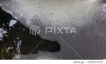 Abstract of Foam Bubbles on Dark Water Surface. Abstract of Foam Bubbles on Dark Water Surface. 139533431