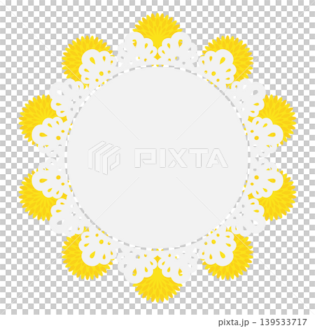 菊花圓形蕾絲框架 菊花圓形蕾絲框架 139533717