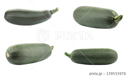 Fresh green zucchini isolated on white background Fresh green zucchini isolated on white background 139533978