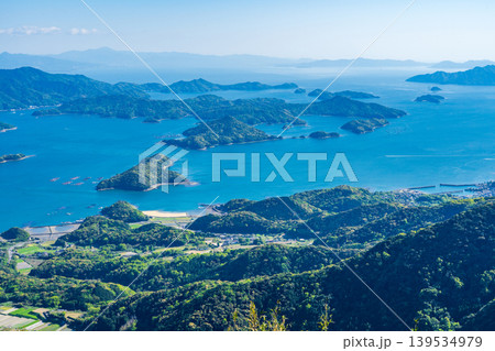 熊本県 天草諸島最高峰の倉岳からの眺望 熊本県 天草諸島最高峰の倉岳からの眺望 139534979