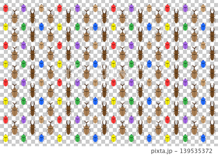 いろんな甲虫のイラスト いろんな甲虫のイラスト 139535372