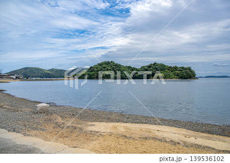 赤穂坂越 坂越浦と生島の風景 赤穂坂越 坂越浦と生島の風景 139536102
