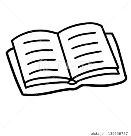 open book with bookmark icon, outline style open book with bookmark icon, outline style 139536787