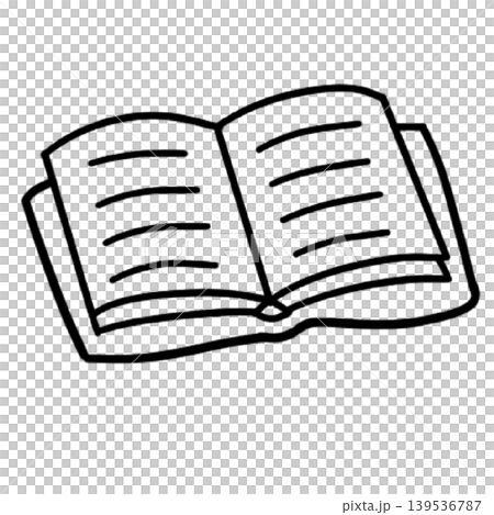 open book with bookmark icon, outline style open book with bookmark icon, outline style 139536787