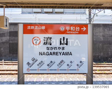 流鉄流山線「流山駅」の駅名標 139537065