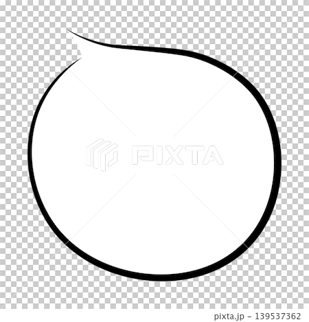 Simple circular speech bubble illustration (white background) Simple circular speech bubble illustration (white background) 139537362