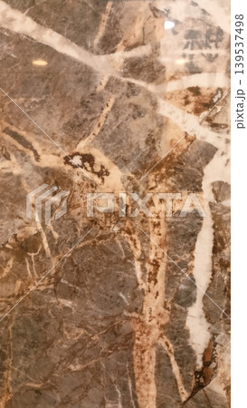 Dark brown Spanish marble with warm white calcite veins. Dark brown Spanish marble with warm white calcite veins. 139537498