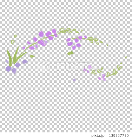 紫のお花の手描きイラスト フレーム 飾り枠 春のフレーム 紫のお花の手描きイラスト フレーム 飾り枠 春のフレーム 139537750