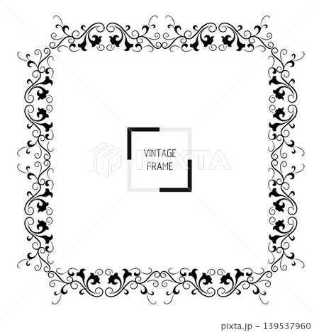 Vintage Ornamental Frame Elegant  Border on a white background, JPG, 300 dpi 139537960