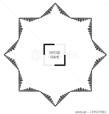 Vintage Ornamental Frame Elegant  Border on a white background, JPG, 300 dpi 139537981
