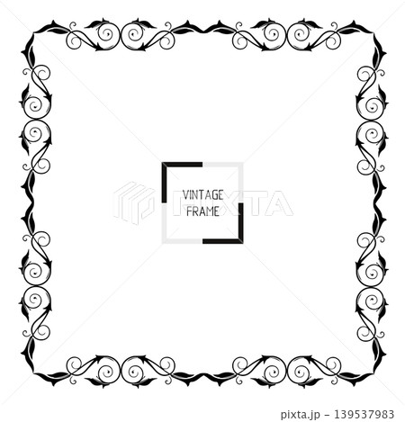 Vintage Ornamental Frame Elegant Border on a white background, JPG, 300 dpi Vintage Ornamental Frame Elegant Border on a white background, JPG, 300 dpi 139537983