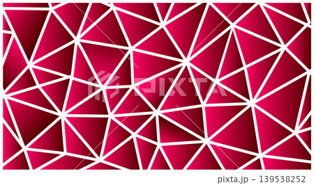 Geometric pattern of interconnected triangles in magenta and white with low poly Geometric pattern of interconnected triangles in magenta and white with low poly 139538252