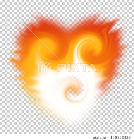 Abstract burning fire heart illustration with warm orange and yellow flames for romantic passion concept Abstract burning fire heart illustration with warm orange and yellow flames for romantic passion concept 139538328