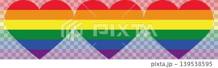 Hearts with LGBT pride colors Hearts with LGBT pride colors 139538595