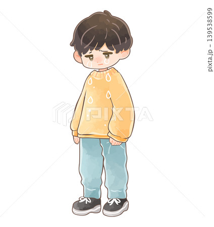 泣いている悲しそうな子ども　男の子 139538599