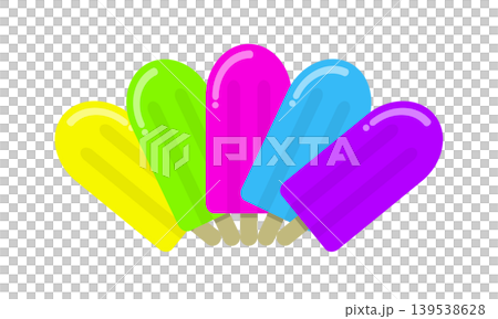 Ice creams in vibrant summer colors Ice creams in vibrant summer colors 139538628