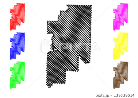Franklin County, Arkansas (U.S. county, United States of America,USA, U.S., US) map vector illustration, scribble sketch Franklin map 139539014