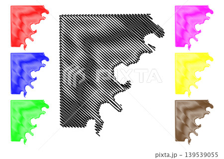 Mississippi County, Arkansas (U.S. county, United States of America,USA, U.S., US) map vector illustration, scribble sketch Mississippi map 139539055