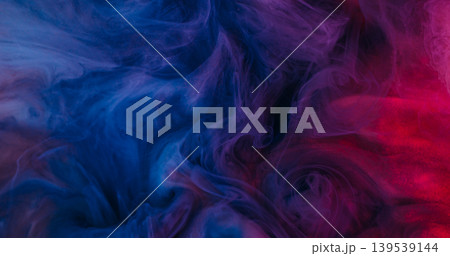 Ink splash. Mist art. Defocused purple pink blue color cloud fume acrylic bright texture spreading on abstract creative background. Ink splash. Mist art. Defocused purple pink blue color cloud fume acrylic bright texture spreading on abstract creative background. 139539144