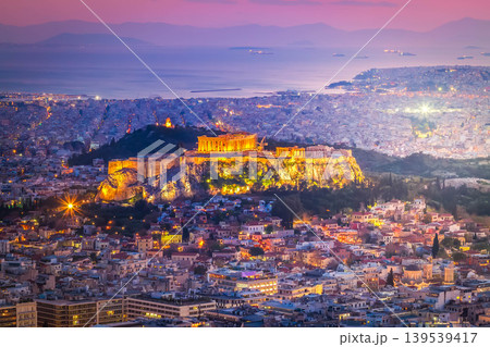 cityscape of Athens at night, Greece cityscape of Athens at night, Greece 139539417