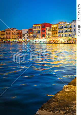 venetian habour of Chania, Crete, Greece venetian habour of Chania, Crete, Greece 139539579