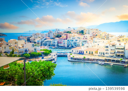 harbour of Agios Nikolaos, Crete, Greece harbour of Agios Nikolaos, Crete, Greece 139539598