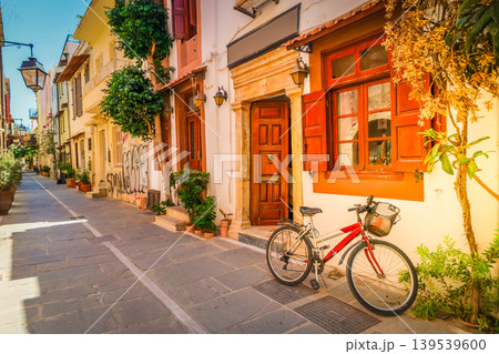 cosy street of Rethymno, Crete, Greece cosy street of Rethymno, Crete, Greece 139539600