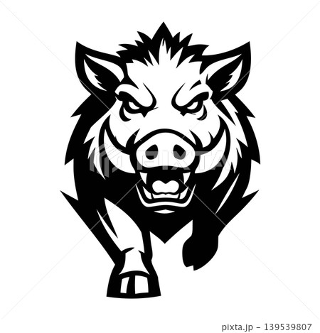boar full body mascot logo design vector template boar full body mascot logo design vector template 139539807