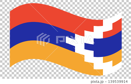 Waving flag of Artsakh isolated. 139539914