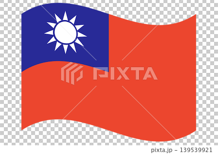 Waving flag of Taiwan isolated. Waving flag of Taiwan isolated. 139539921